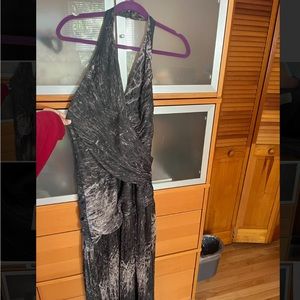 Floor length halter top dress